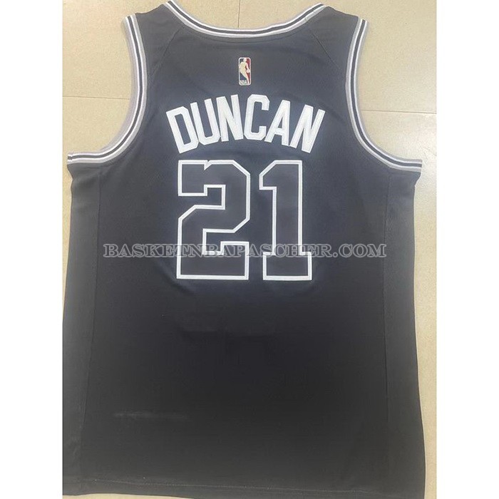 Maillot San Antonio Spurs Tim Duncan NO 21 Statement 2022-23 Noir